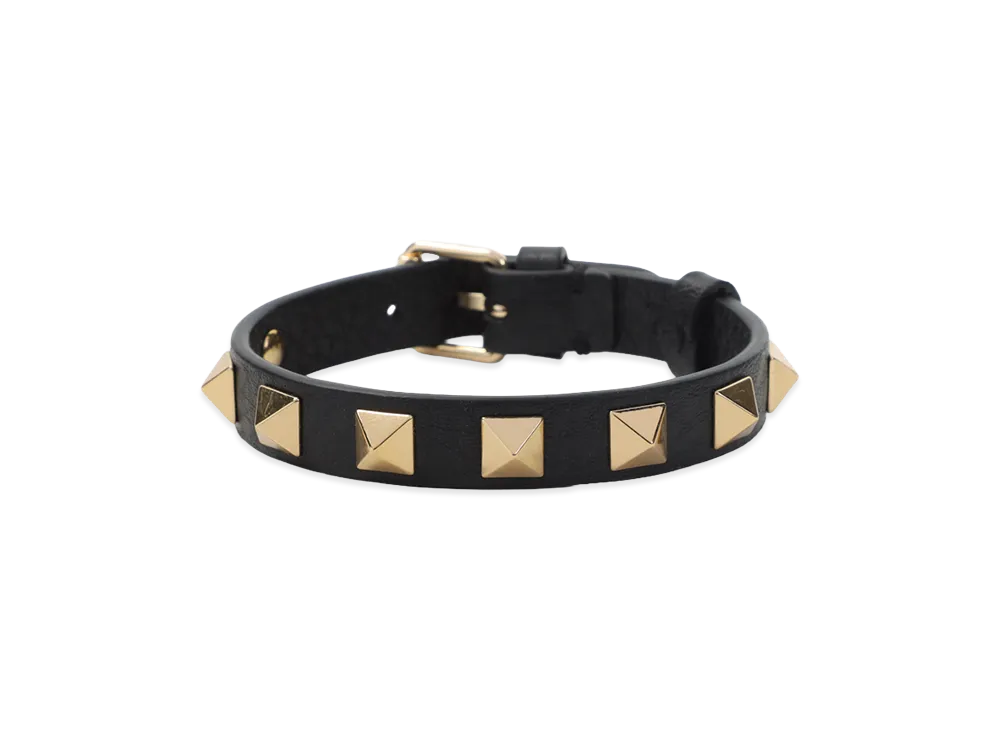 Valentino Garavani Leather Bracelet "Nero"