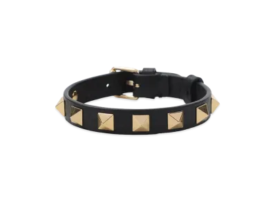 Valentino Garavani Leather Bracelet "Nero"