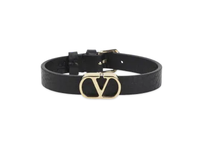 Valentino Garavani Leather Bracelet "Nero"