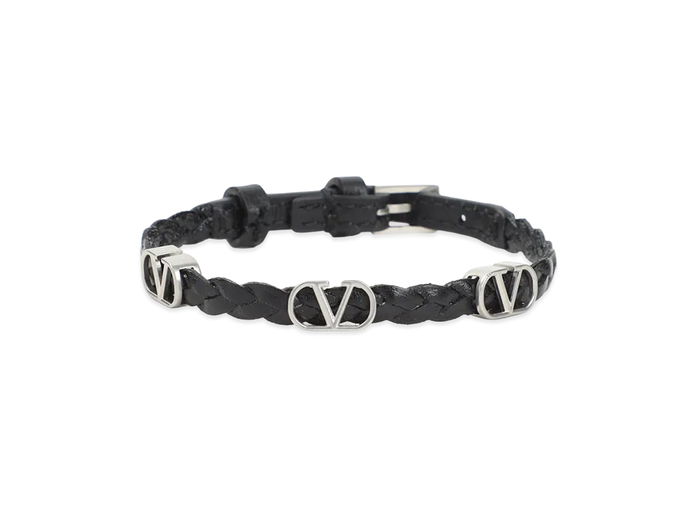 Valentino Leather Bracelet "Black"