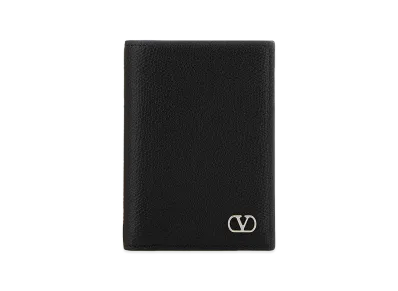 Valentino Leather Card Holder "Black"