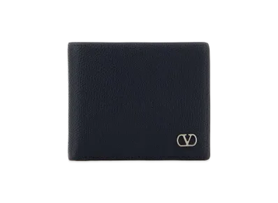 Valentino Leather Vlogo Signature Wallet "Midnight Blue"