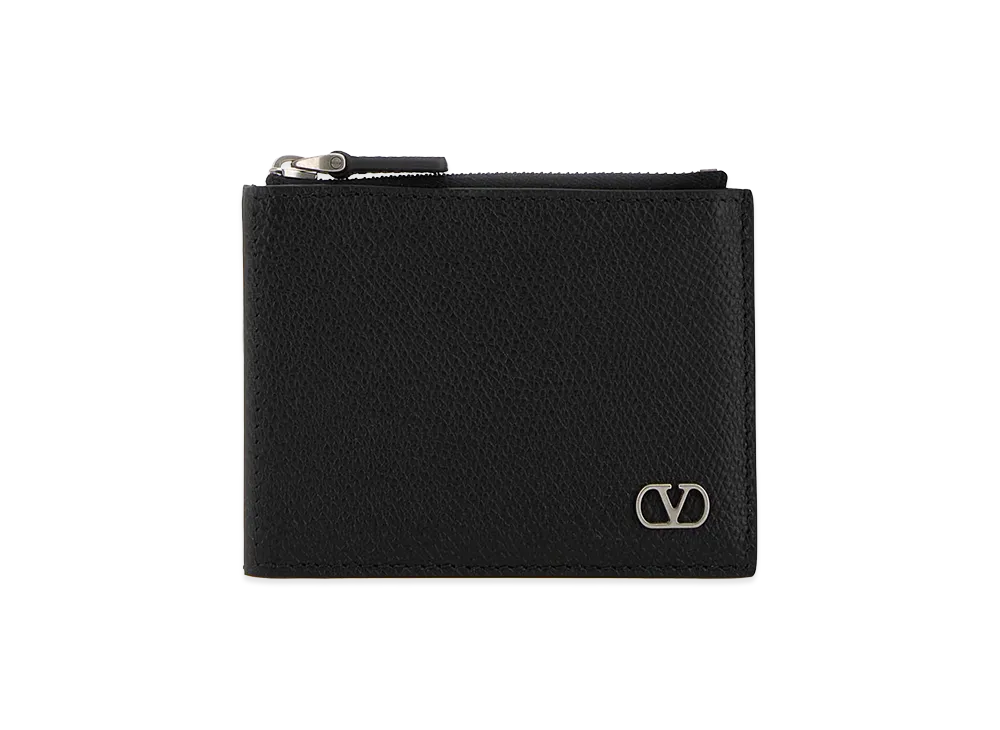 Valentino Leather Coin Purse "Black"