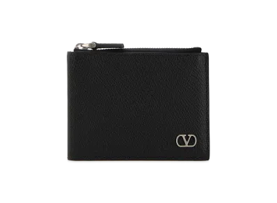 Valentino Leather Coin Purse "Black"