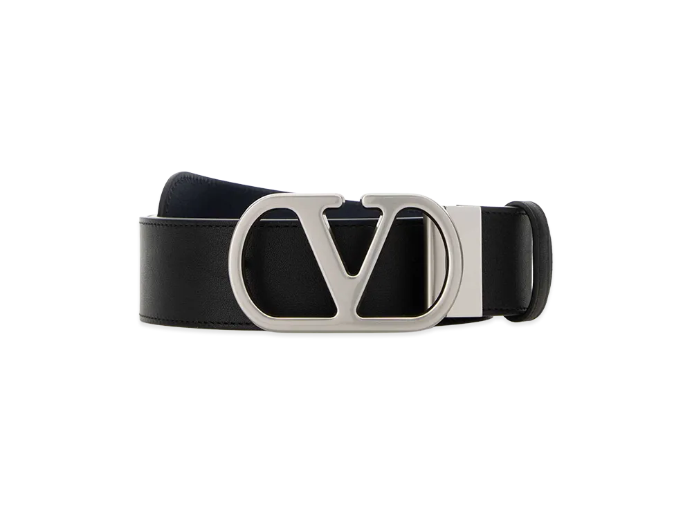 Valentino Reversible Leather Belt "Black"