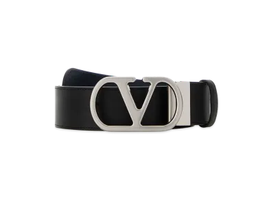 Valentino Reversible Leather Belt "Black"