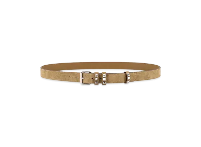 Valentino Flaneuse Suede Belt With Iconic Studs "Beige"