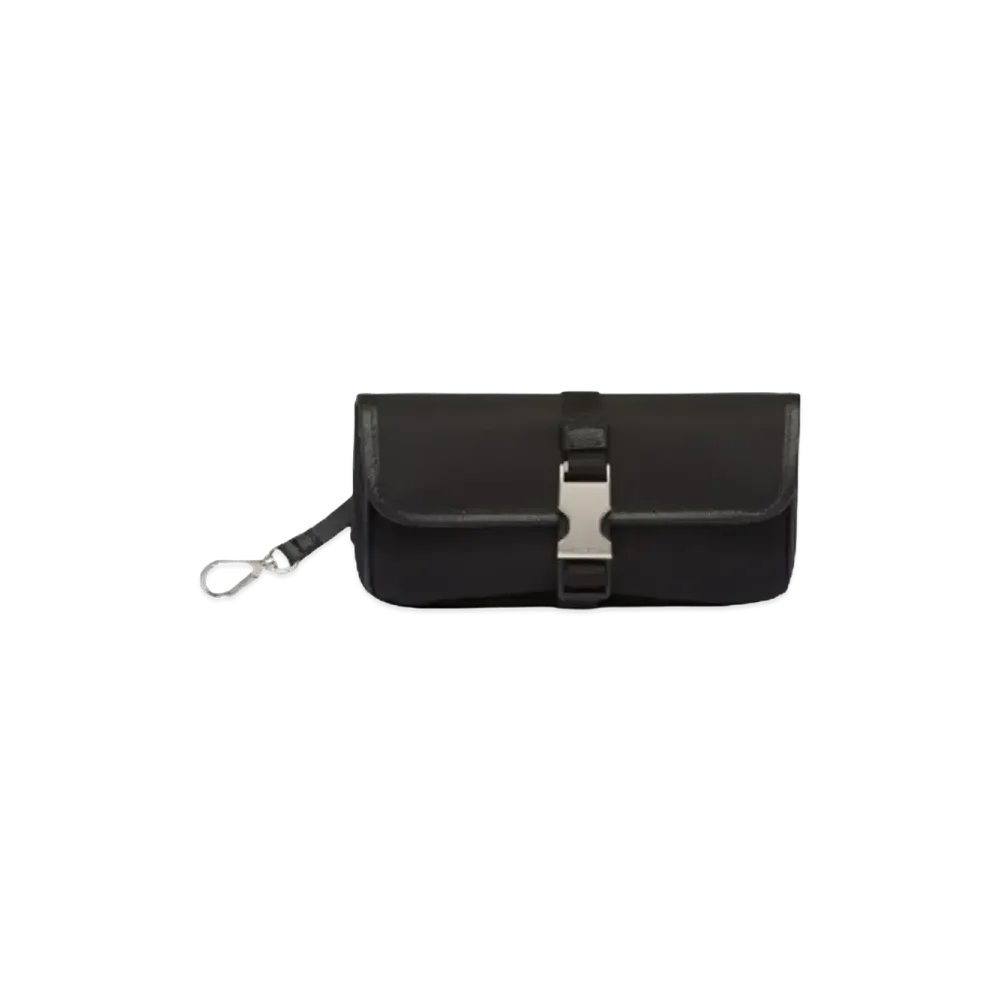 PRADA Re Nylon Saffiano Leather Eyewear Case "Black"