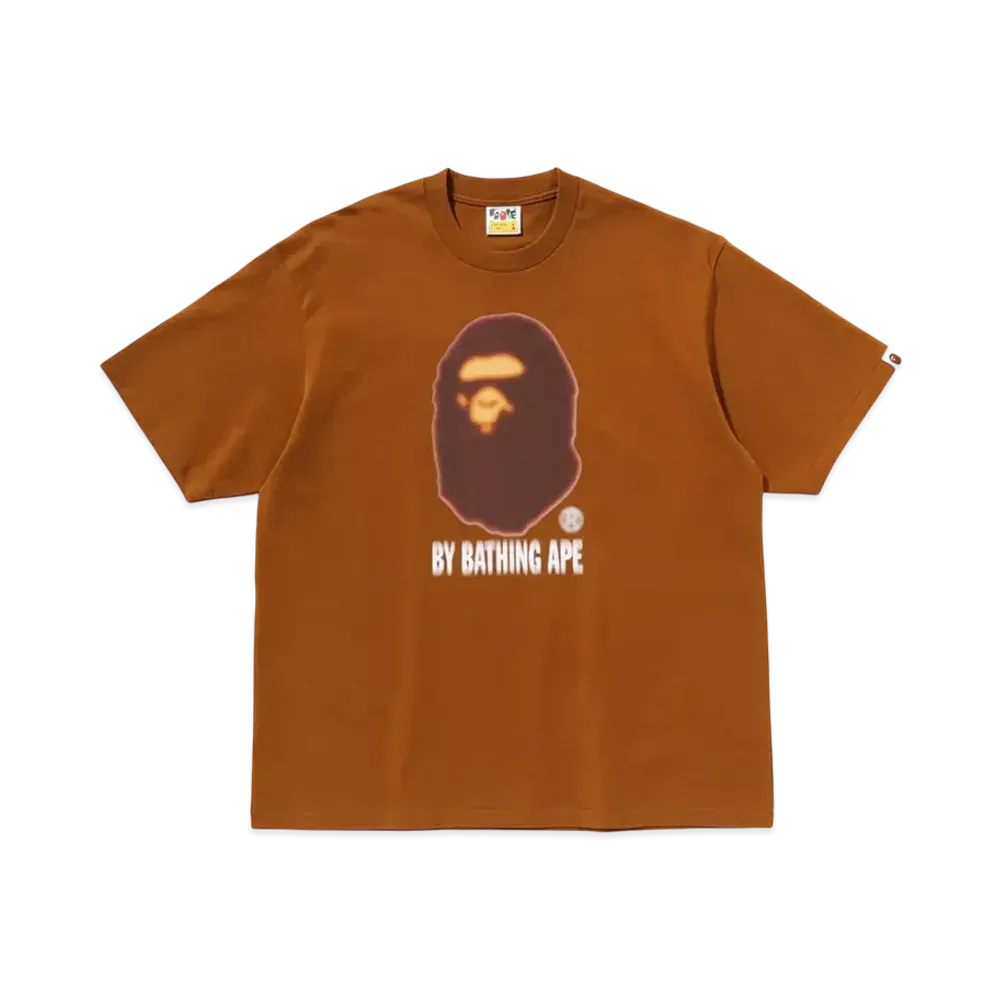 A BATHING APE Blur By Bathing Ape Relaxed Fit Tee "Brown"