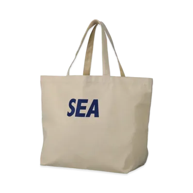 WIND AND SEA Canvas Big Tote Bag "OffWhite"