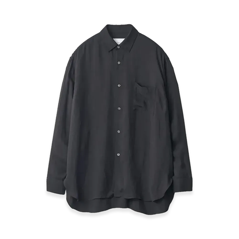 ssstein Cupro Fibril Oversized LS Shirt "Black"