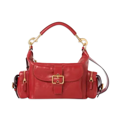 Chloe Camera Bag In Shiny Leather "Red Flame"