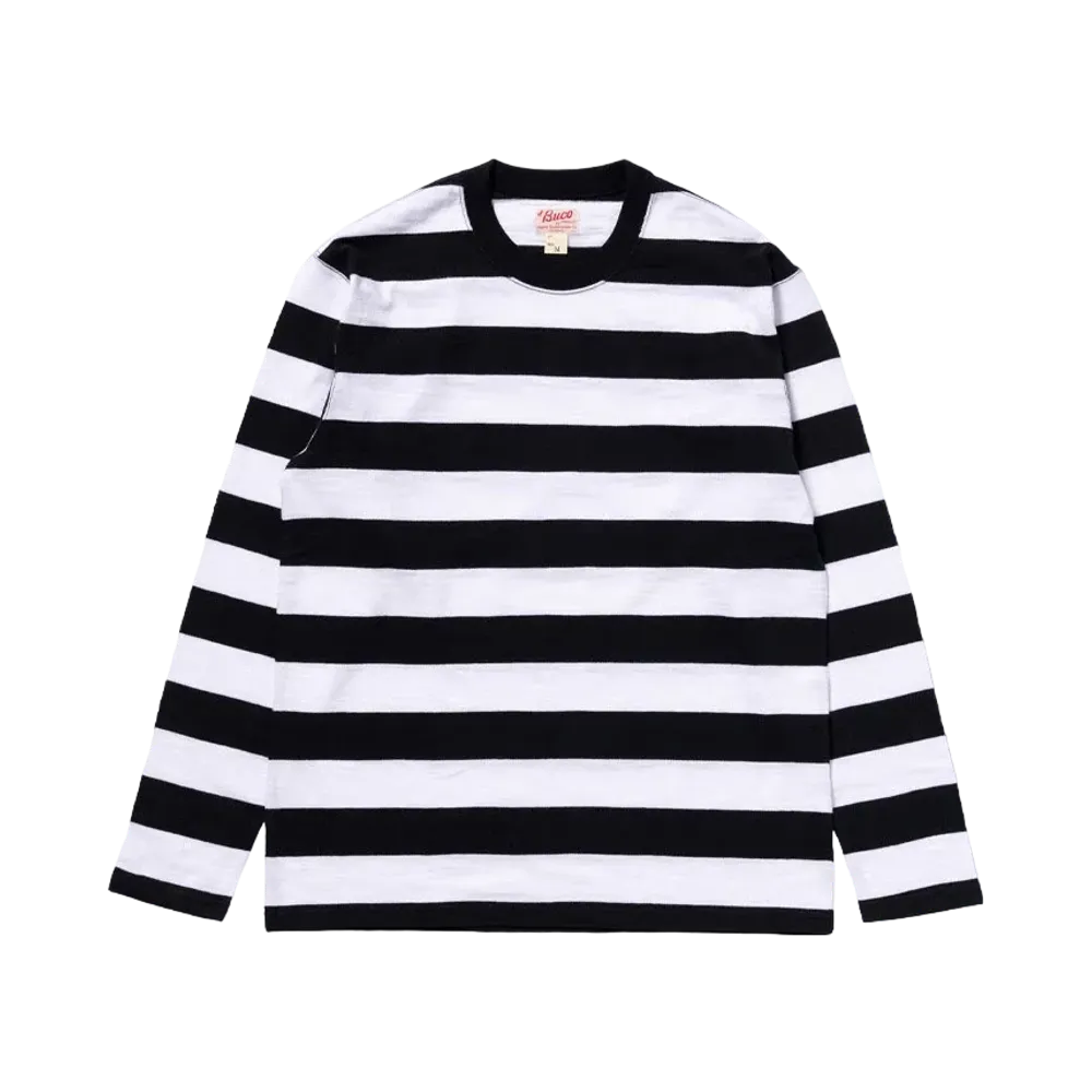 THE REAL McCOY'S Buco Stripe Tee L/S "White"