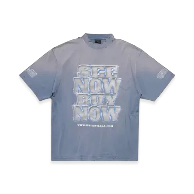 BALENCIAGA Snbn Large Fit T-Shirt "Blue"
