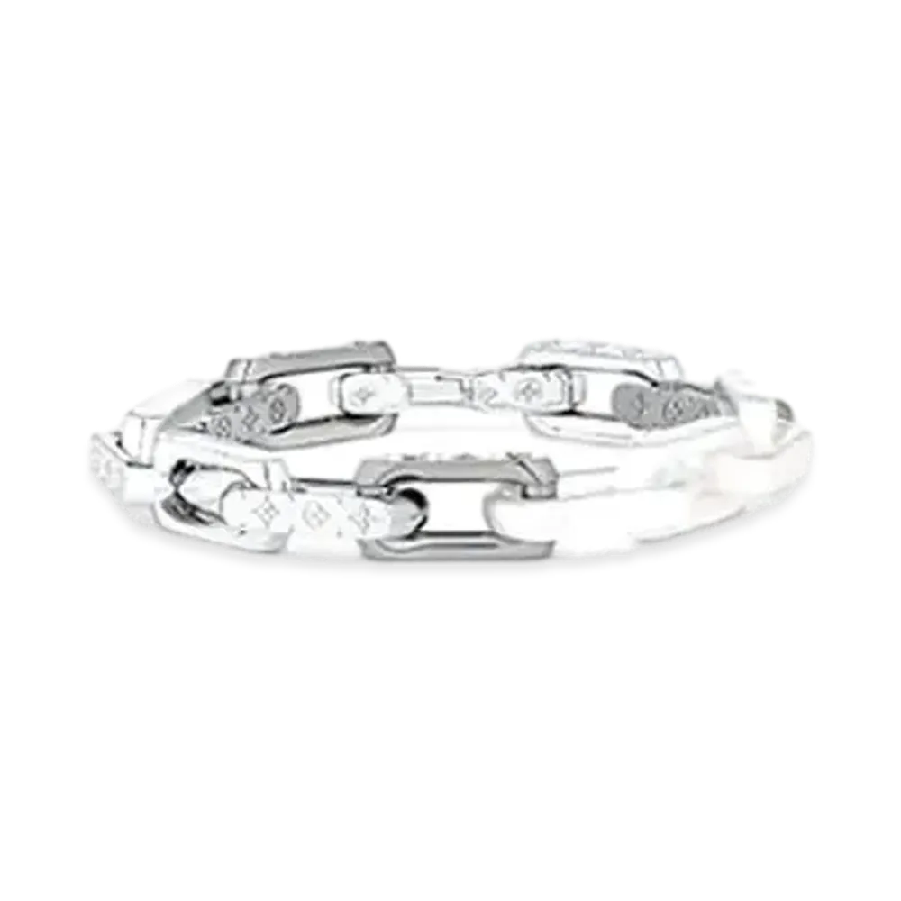Louis Vuitton Monogram Chain Bracelet "Silver"