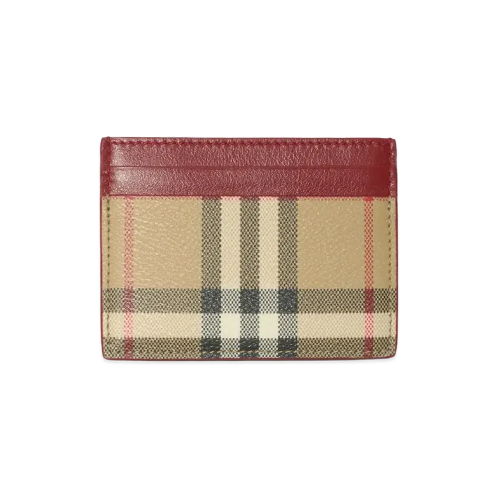 Burberry Women's Contrast Check Card Case "Beige"