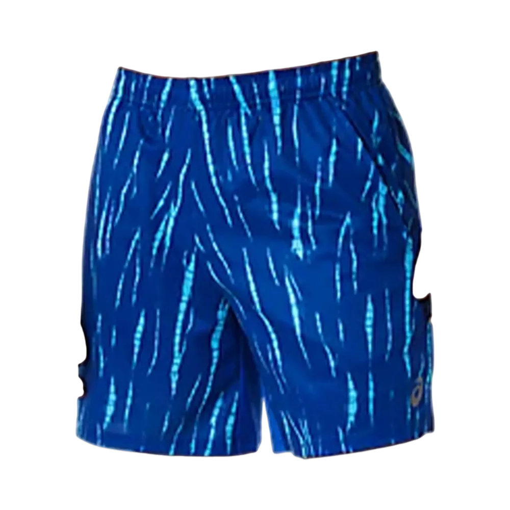 Asics All-Over Print Shorts (7In) "True Blue"