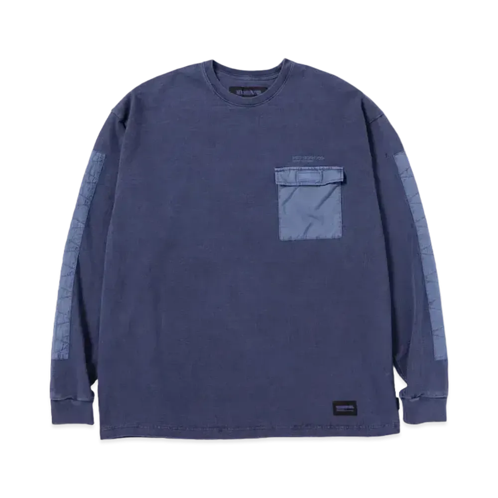 NEIGHBORHOOD Design Pigment Dyed Crewneck LS "Navy"