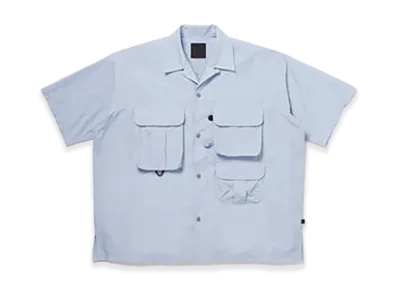 DAIWA PIER39 Tech Multi Tool Pocket Shirt S/S Solid "Ice Blue"