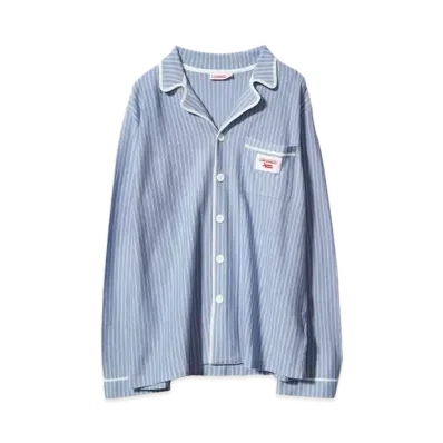 Charles Jeffrey Loverboy KNITTED PYJAMA SHIRT "BLUE"