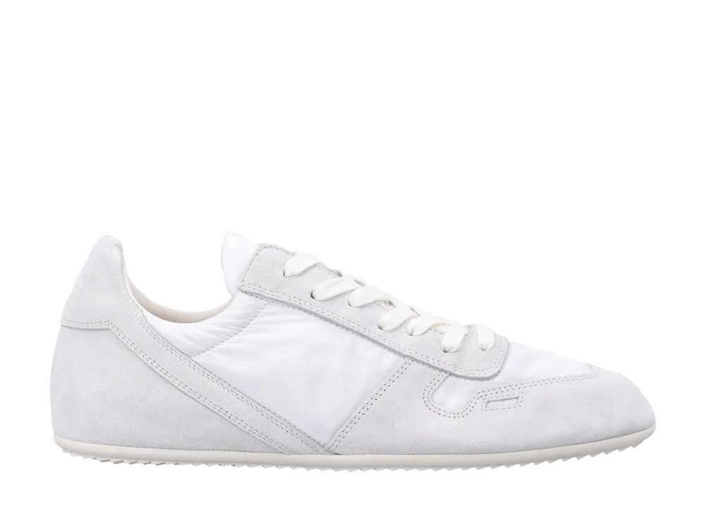 Rick Owens Minimal Sneaks Nylon Suede "Milk"