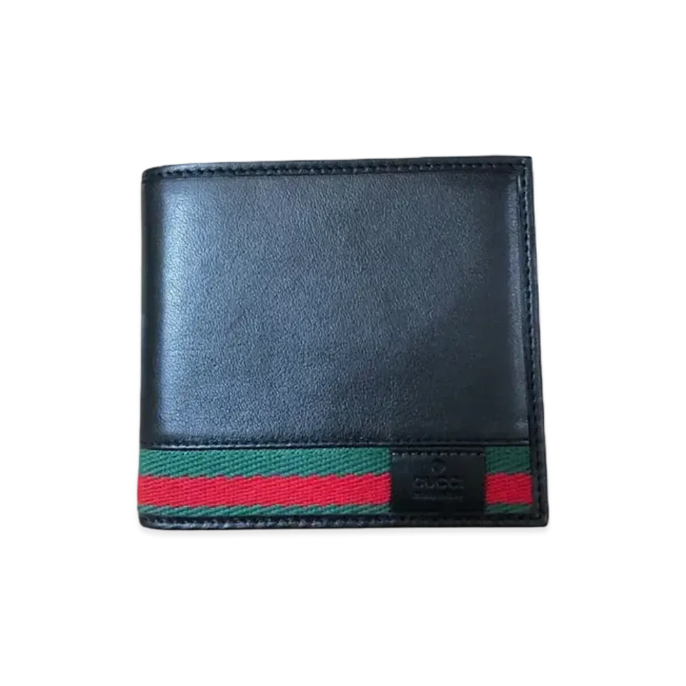 GUCCI Sherry Line Leather Wallet "Black"