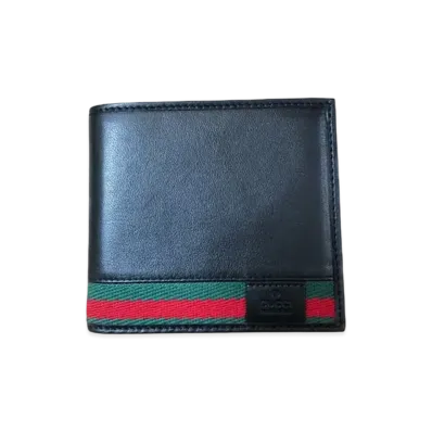 GUCCI Sherry Line Leather Wallet "Black"