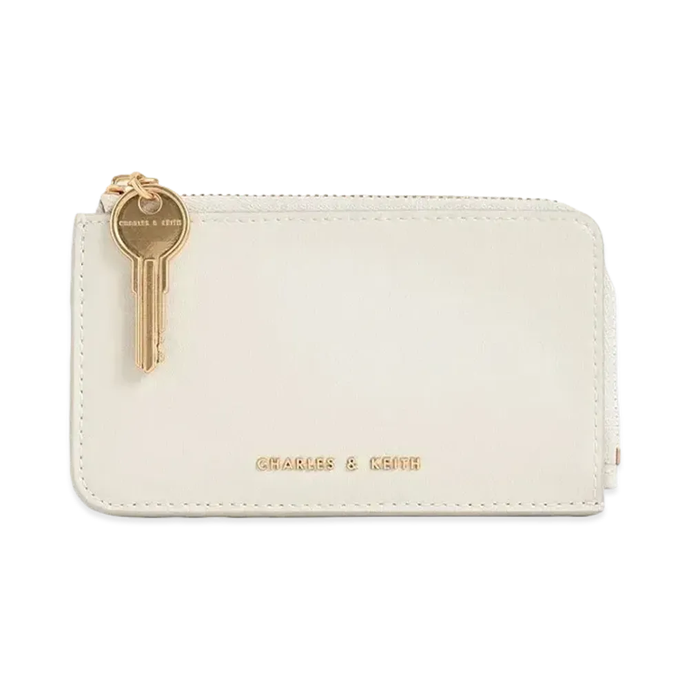 CHARLES & KEITH Zip Around Mini Wallet "Cream"