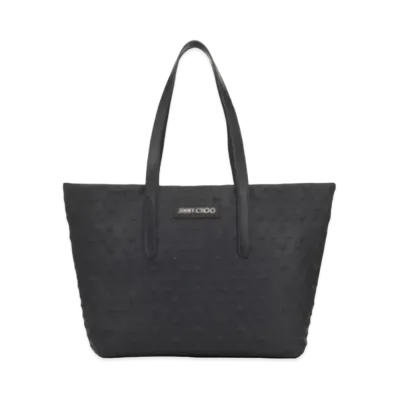 Jimmy Choo Sofia/L Star Embossed Grainy Leather Tote Bag "Black"