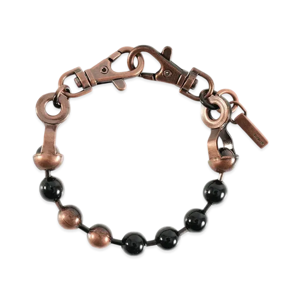 WE11DONE Colored Ball Chain Bracelet "Brown"