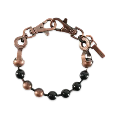 WE11DONE Colored Ball Chain Bracelet "Brown"