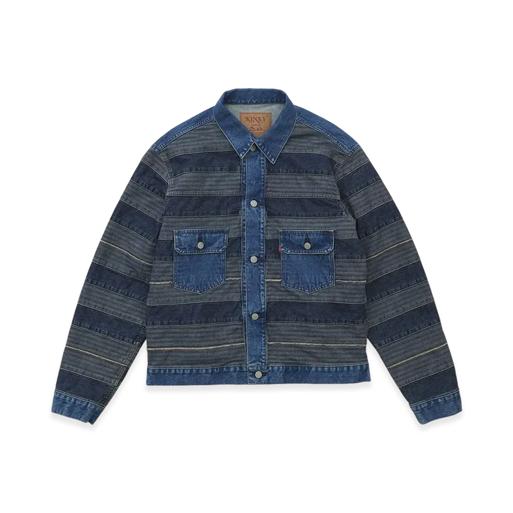 HYSTERIC GLAMOUR Hysteric Bootleg / Scratch Denim Jacket "Light Indigo Blue"