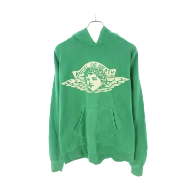 SAINT Mxxxxxx Angel Print Distressed Pullover Hoodie 22AW