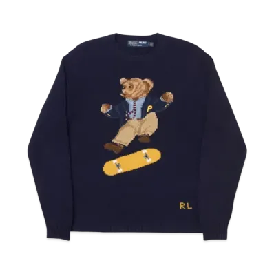 PALACE / Ralph Lauren Skate Polo Bear Sweater "Navy"