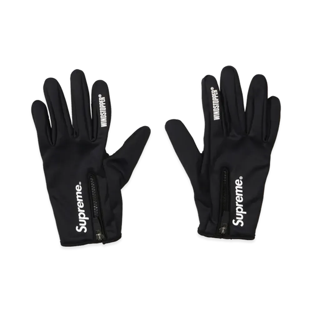 Supreme Windstopper Zip Gloves "Black" (25FW)