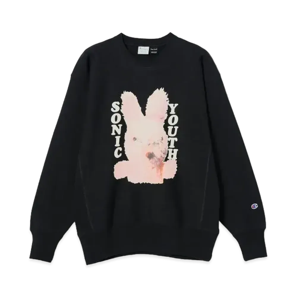 BEAMS x Champion x SONIC YOUTH Crew Neck Sweat "Black"