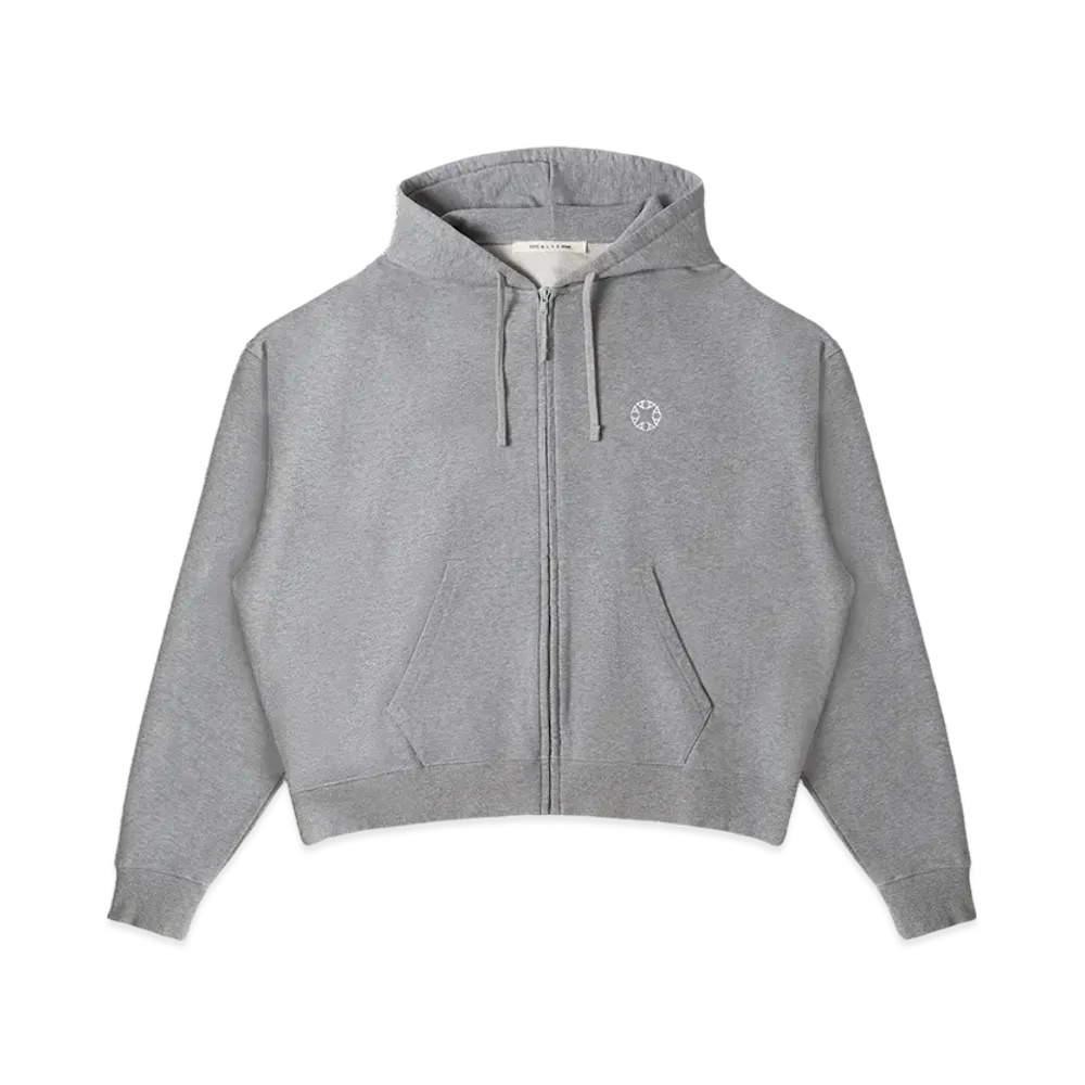 1017 ALYX 9SM Boxy Zip-Up Hoodie "LightGrey"