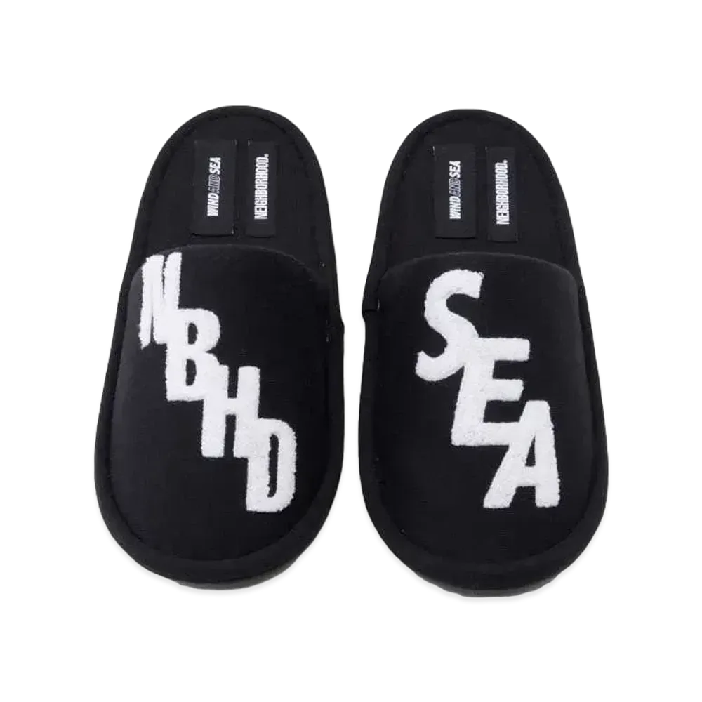NEIGHBORHOOD WIND AND SEA NHWDS / C-SLIPPER "Black"