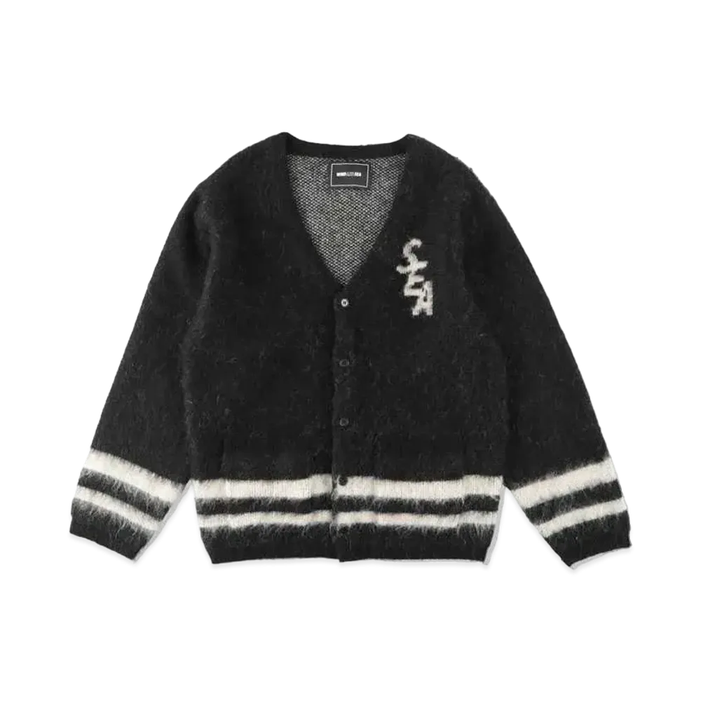 WIND AND SEA (S_E_A) Mohair Cardigan "Black"