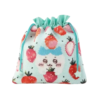 FEILER x Chiikawa Hachiware Strawberry Dots Purse "PaleGreen/Green"