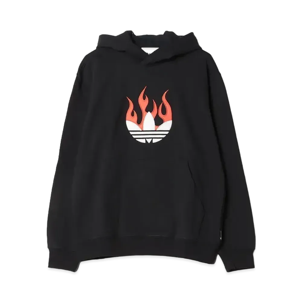 adidas Flames Logo Hoodie "Black"