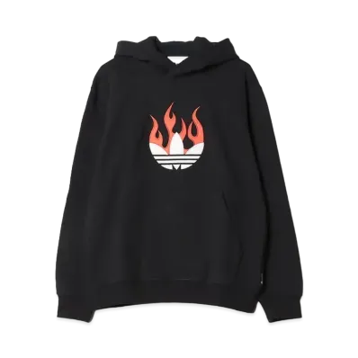 adidas Flames Logo Hoodie "Black"