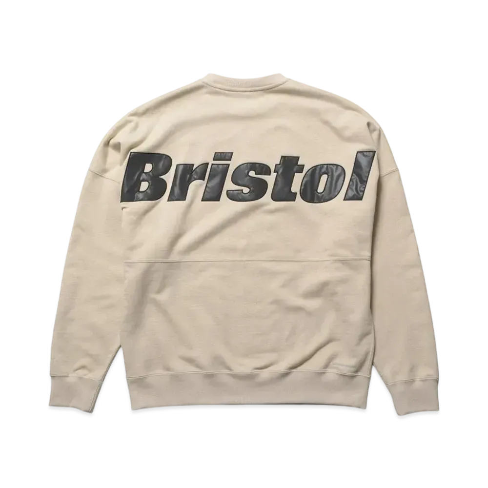 F.C.Real Bristol Big Logo Crewneck Baggy Sweat "Beige"