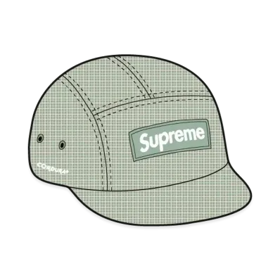 Supreme Cordura Plaid Camp Cap "Green"