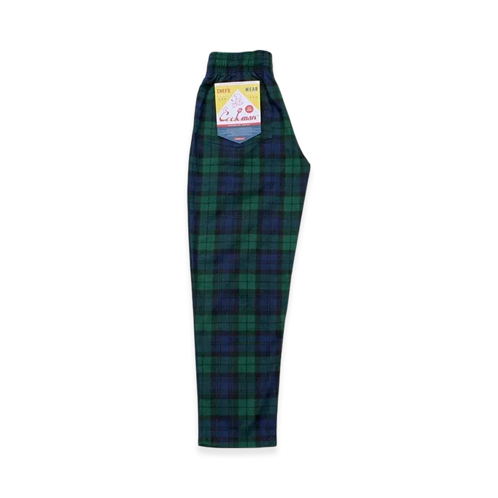 COOKMAN Chef Pants Watch Check "Navy"