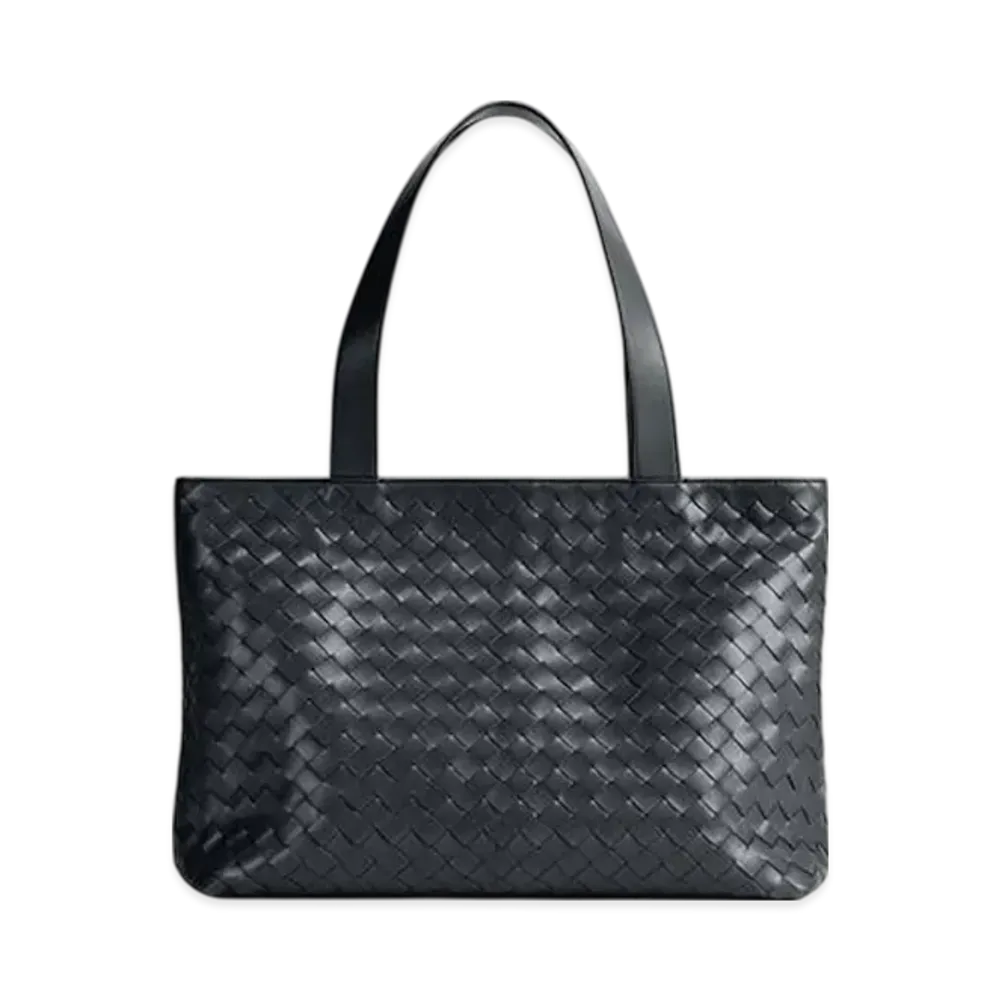 Bottega Veneta Small Intrecciato Zipped Tote "Ardoise"