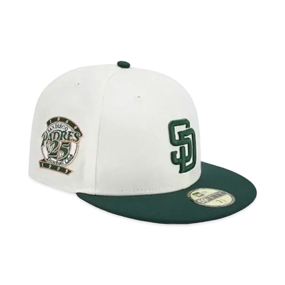NEW ERA x THE CAP MIMOSA BLAST PACK 59Fifty San Diego Padres "Chrome White/Dark Green"