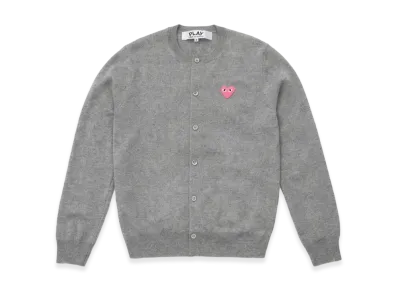PLAY COMME des GARCONS Crewneck Cardigan "Gray"