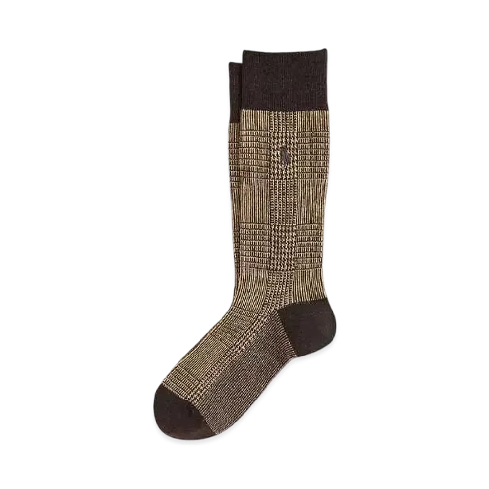 Polo Ralph Lauren Glen Check Trousers Socks "Brown"