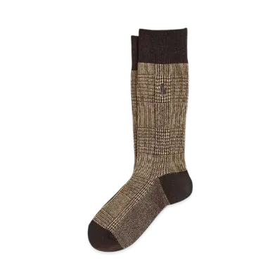 Polo Ralph Lauren Glen Check Trousers Socks "Brown"